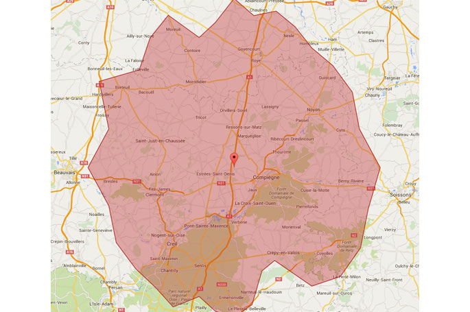 Zone d'intervention de votre garage mobile